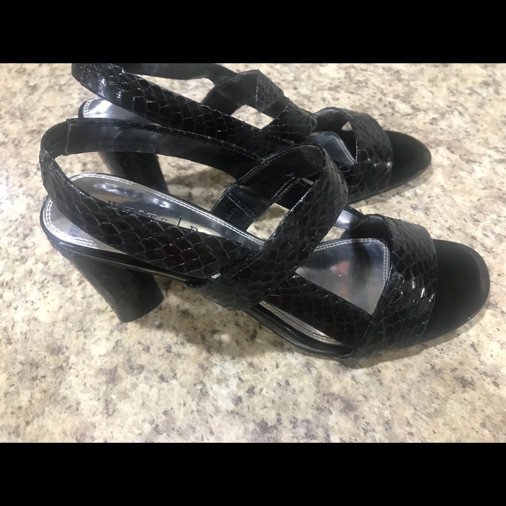 White House Black Market snakeskin heels